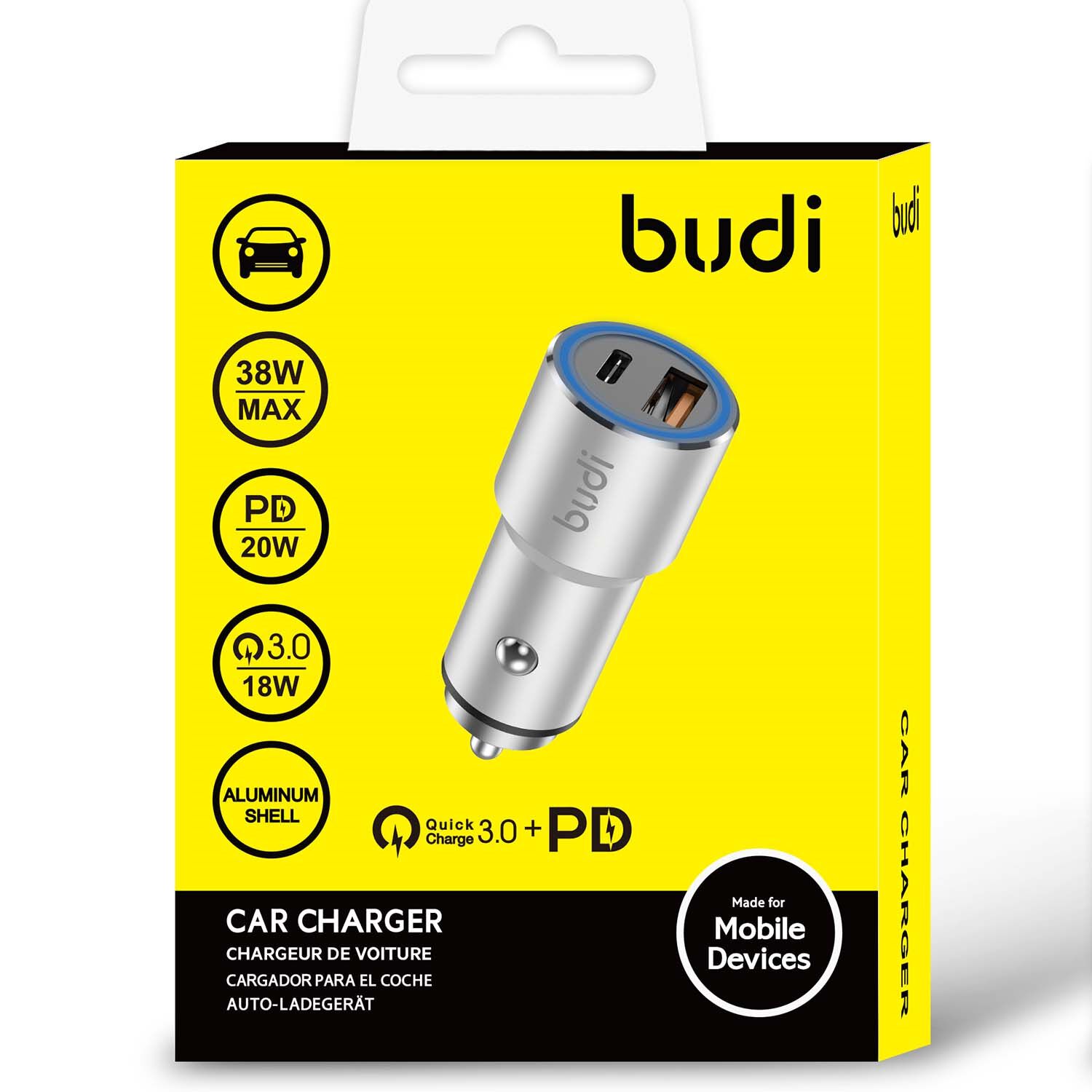 Budi 20w 4.2a Dual USB Car